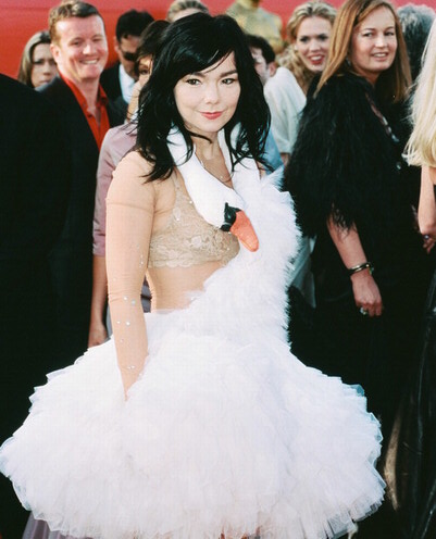 I love this picture of Bjork because she looks really happy to be wearing